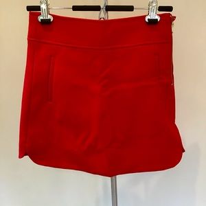 EUC Red J. Crew Wool Skirt with Pockets
